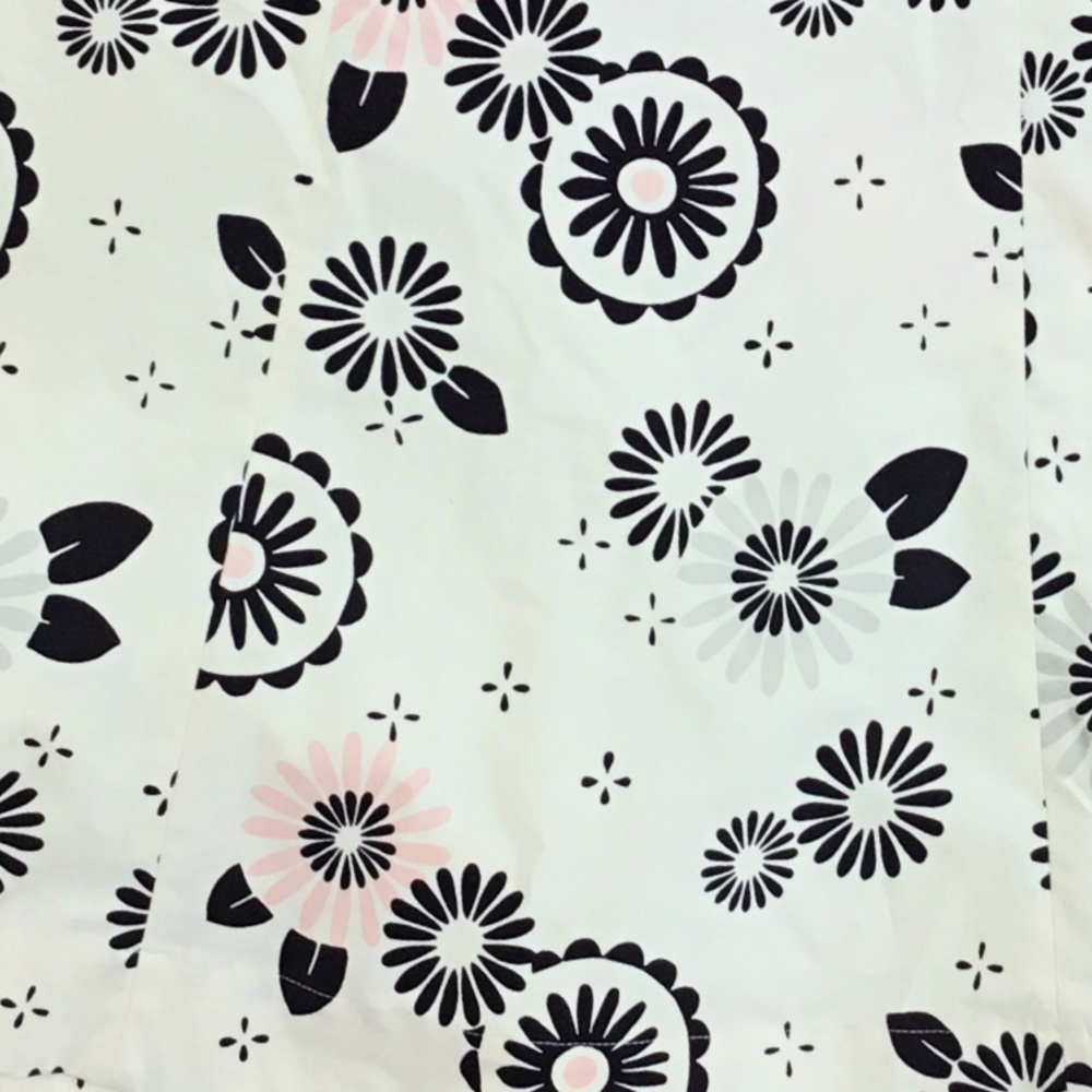 ❤️ Gap Cream & Black Stretch Strapless Ivory Geometric Flowers - Picture 3 of 10